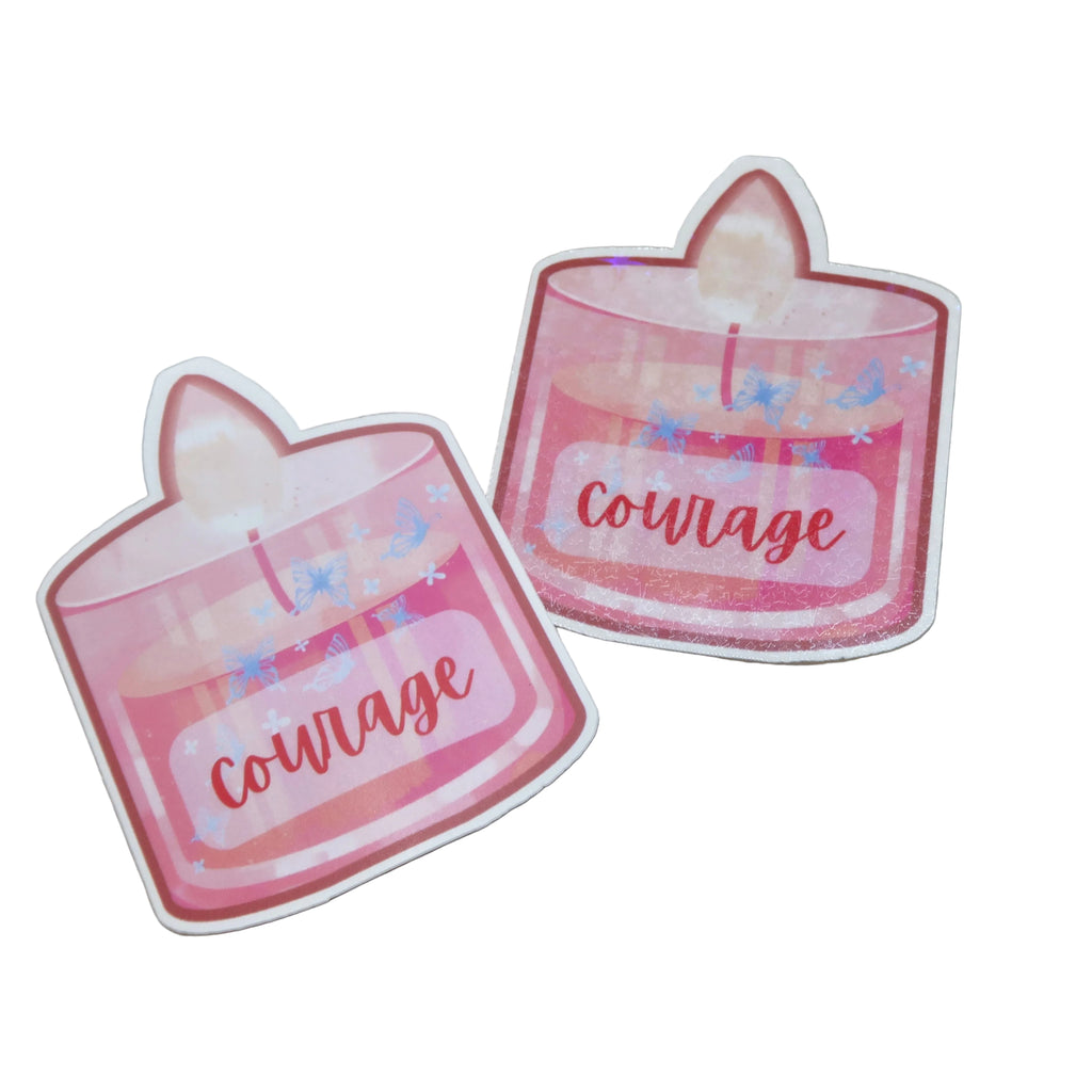 COURAGE CANDLE STICKER